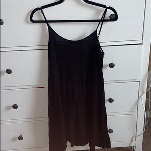 Boho Cross Back Women’s Sundress Black- M